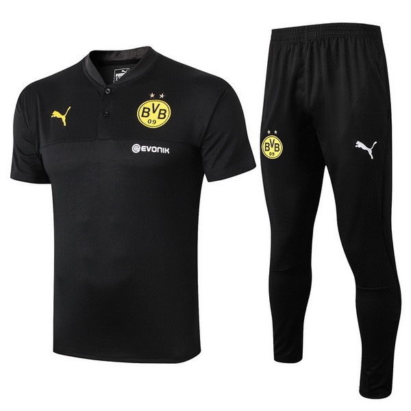 Polo Borussia Dortmund Komplett Set 2019-20 Schwarz Gelb Fussballtrikots Günstig